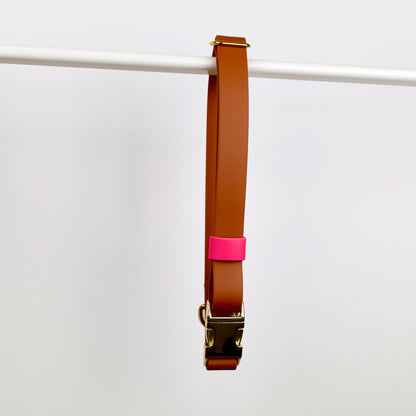 Collier clip taille L marron