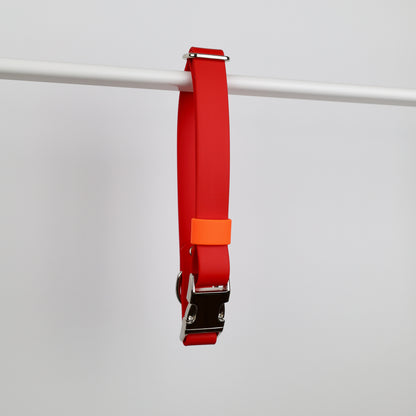 Collier clip taille M rouge